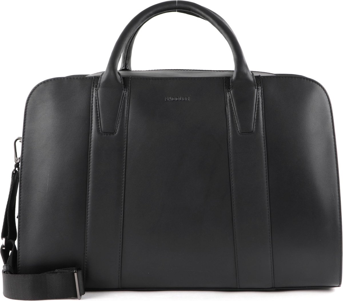 SADDLER Leren Reistas Handtas Sao Leather Bag Black Zwart