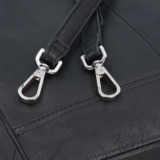 LIEBESKIND BERLIN Cuir Sac à main Sac à épaule bandoulière Lou 2 Satchel Bag Black Noir