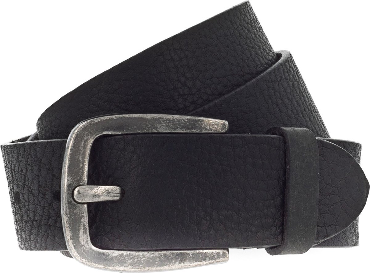 Vanzetti Leren Riem Denim Love 40mm Full Leather Belt W115 Black Zwart