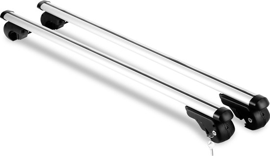 Aluminium Dakdragers Universeel - Dakraildrager - Dakdragers Lengte 120 cm - Aluminium - Maximale Belasting 90 kilo - 2 stuks Zilver