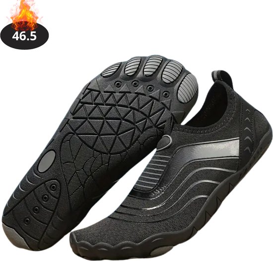 Livano Chaussures aquatiques pour Enfants et Adultes – Chaussures Aqua – Chaussures aquatiques – Chaussures de natation – Chaussures pour femmes de cours de natation – Zwart – 46,5