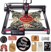 Laser Graveermachine 5W - Laser Cutter - Laserprinter All In One - Graveren - Zwart - Hout Acryl Laser Snijmachine - Bedienbaar Met APP