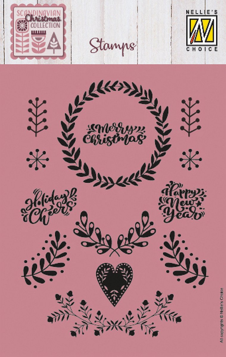 Nellie's Choice • Clear Stamps Kerstkrans 13st.
