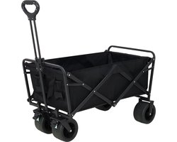 Infinity Goods Bolderkar XL - Opvouwbaar - 180KG Draagkracht - Draaibare Wielen - 95 x 57 x 96 CM - Verstelbaar - Zwart
