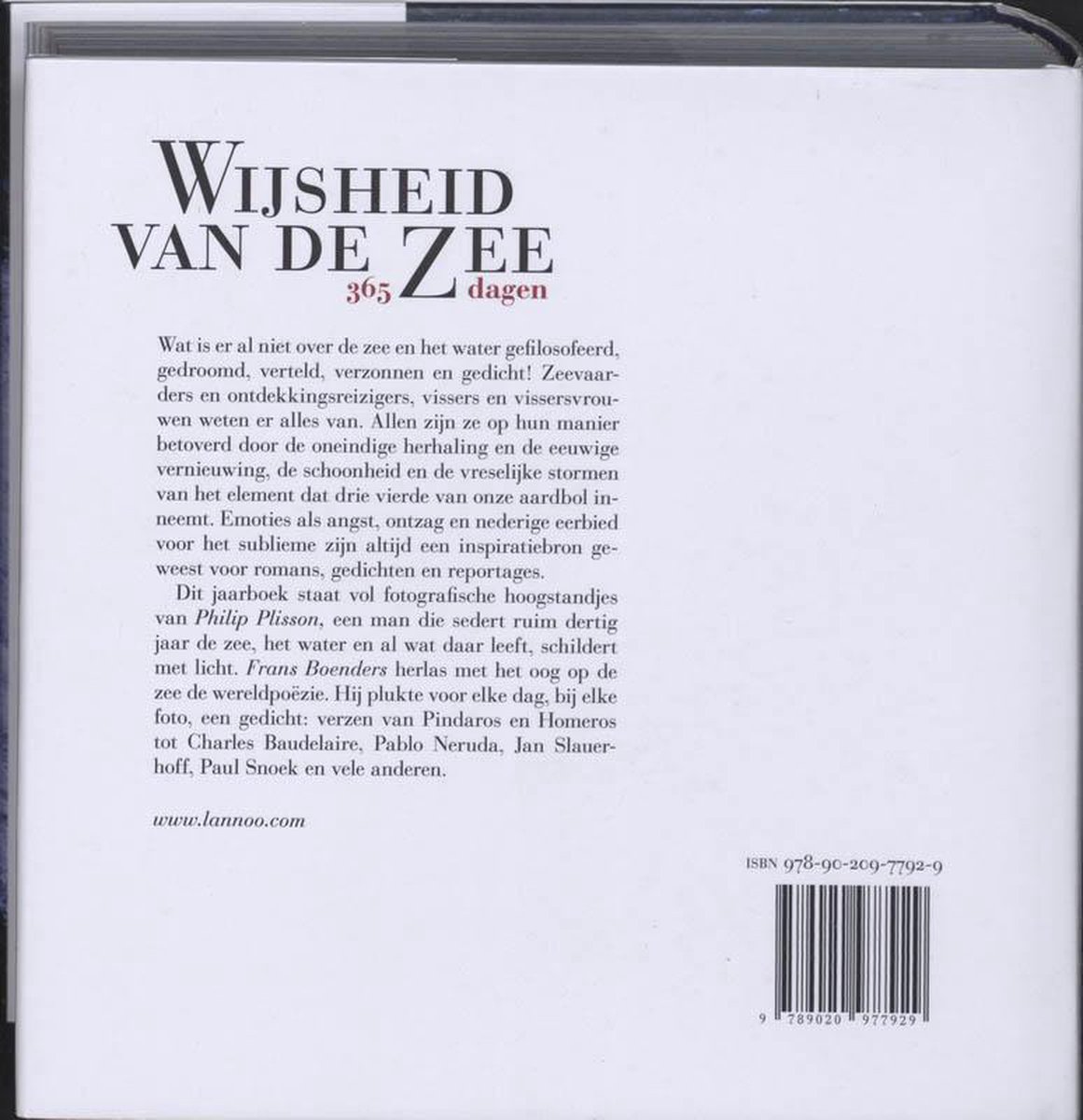 Wijsheid Van De Zee - back cover
