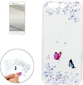 Huawei P10 Plus - hoes, cover, case - TPU - Transparant - Bloemen