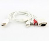 Techly ICOC HDMI-VGAU video kabel adapter 1 m VGA (D-Sub) + R/L + USB Wit