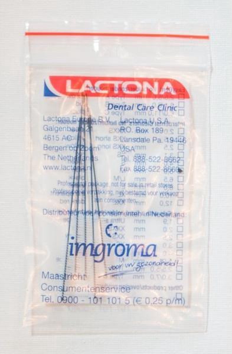 Lactona Interdentaal Ragers Medium 5mm - Blauw - 5 x 5 Stuks - Voordeelpakket
