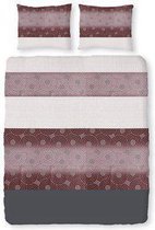 Romanette Techno dekbedovertrek - Bordeaux - 2-persoons (200x200/220 cm + 2 slopen)