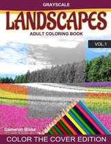 Grayscale LANDSCAPES Adult Coloring Book Vol.1