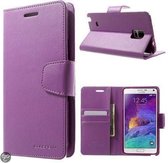 Goospery Sonata Leather case cover Samsung Galaxy Note 4 paars