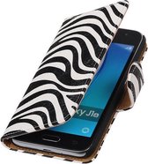 Zebra booktype cover hoesje voor Samsung Galaxy J1 Nxt / J1 Mini