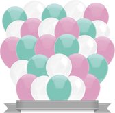 Ballonnen Baby Roze / Wit / Mint (30ST)