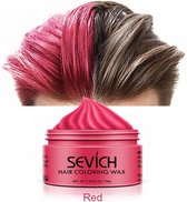 Sevich - 100% Natuurlijke Materialen - Tijdelijk - Haarverf - Haar Wax - Haircoloring Wax - Uit wasbaar - Rood