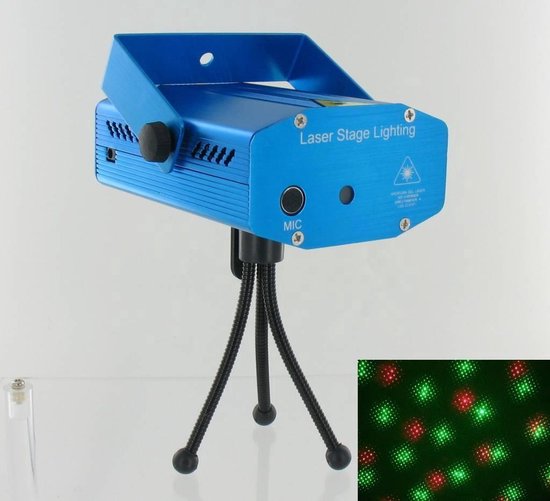 Mini Laser - Blauw - Stroboscoop