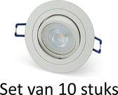 Dimbare LED GU10 inbouwspot | 5W | Set van 10 stuks Met Philips LED lamp