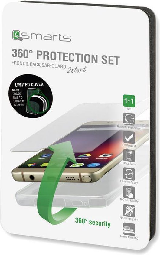 4Smarts 360º Protection Set: TPU Cover + Glas Screenprotector - Transparant voor: Lenovo/Motorola Moto G4 Plus