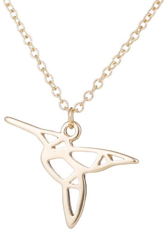 24/7 Jewelry Collection Origami Kolibrie Ketting - Hummingbird -  Goudkleurig | bol.com