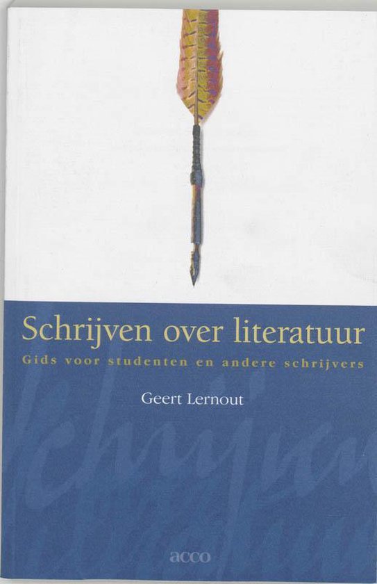 Schrijven Over Literatuur - cover