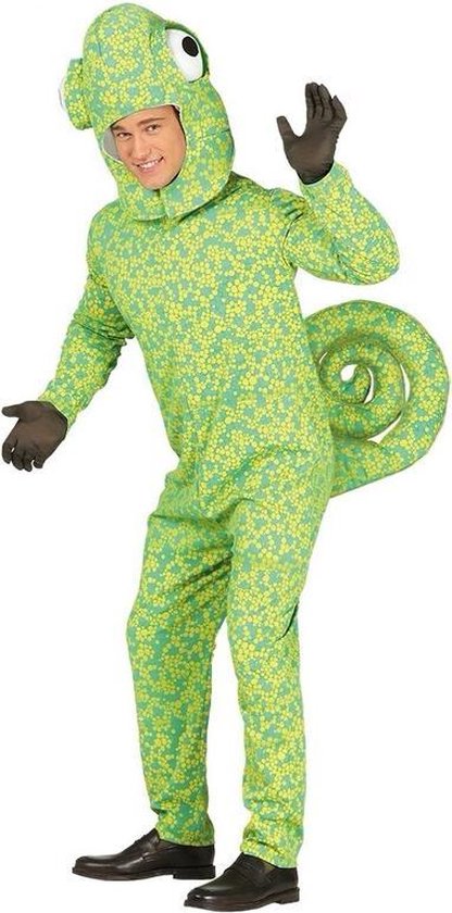 Groen kameleon hagendis kostuum voor volwassenen - verkleedpak 52/54