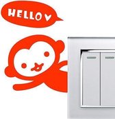 Monkey say's hello sticker