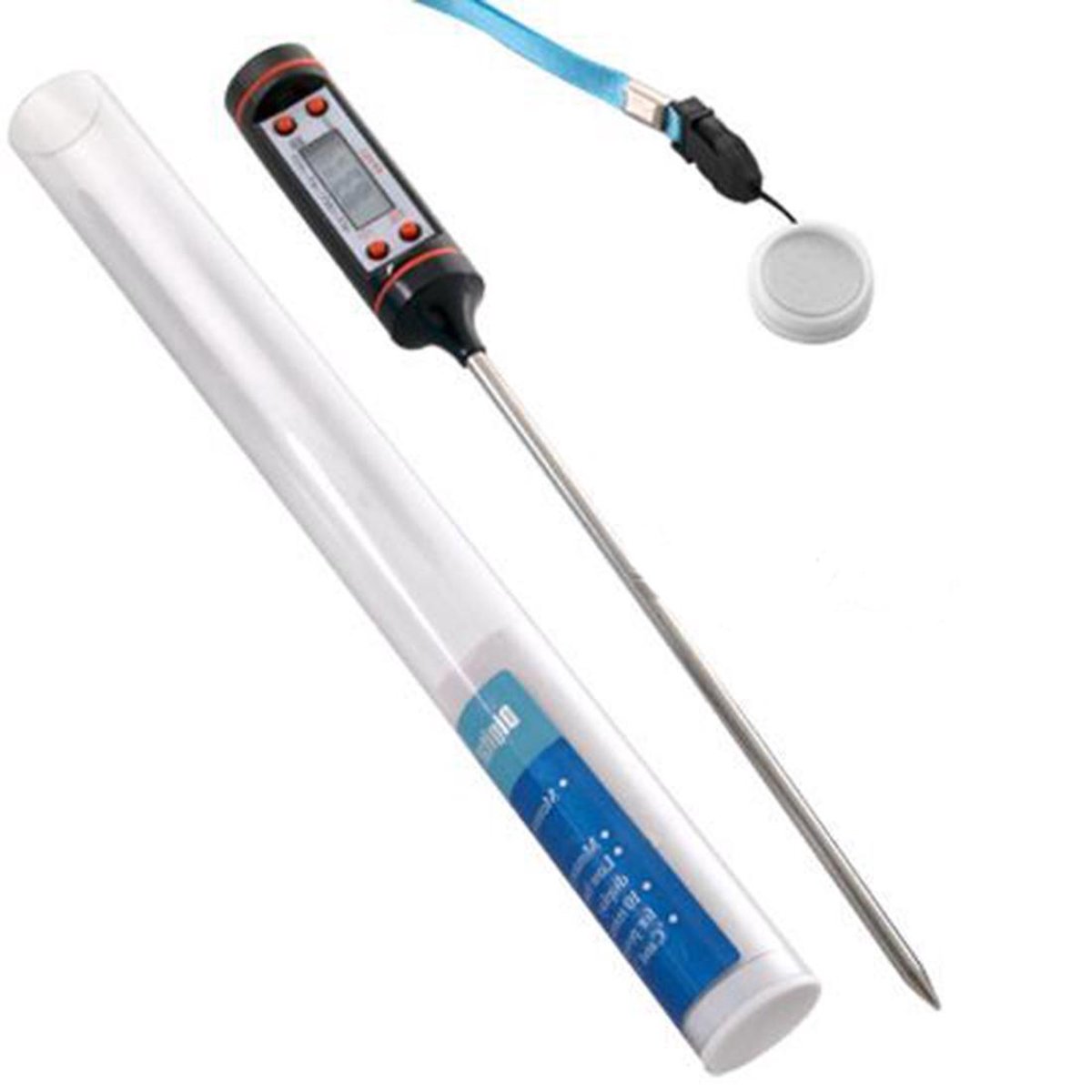 Kreek strip Recensent Digitale Vloeistofthermometer - Meetbereik -50 tot +300 graden Celcius |  bol.com