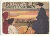 Hinde Rijwielen Fabriek Amsterdam reclamebord 10x15 cm