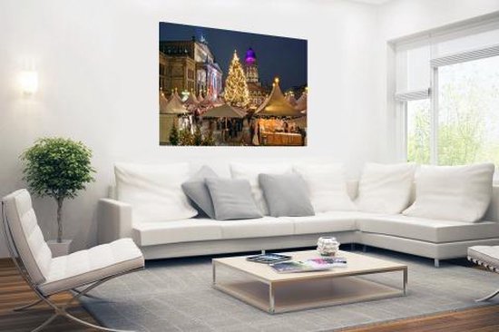 Affiche typique du marché de Noël de Berlin 150x75 cm - Tirage photo sur Poster (décoration murale salon / chambre) / Affiche Villes