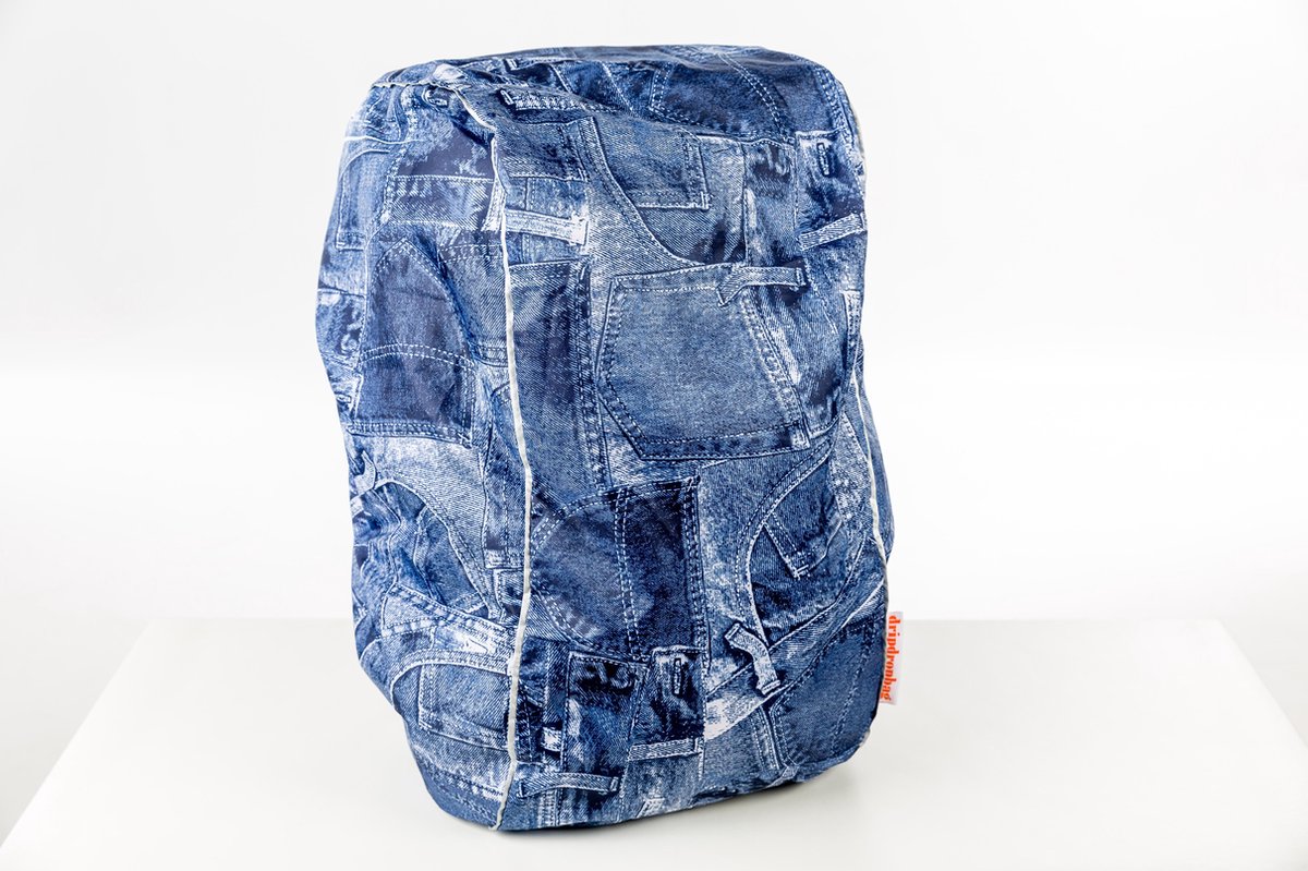 Dripdropbag Regenhoes Voor Rugzak Jeans Blauw 55 X 40 X 15 Cm