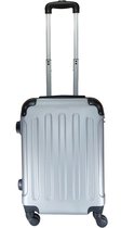 Handbagage koffer 51cm 4 wielen trolley - Zilver