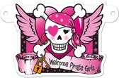 Pink Pirate Girl kaart voor banner