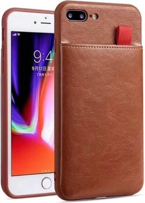 Card Case Apple iPhone | iPhone 7 | iPhone SE 2020 | Leren Back Cover | Luxe... | bol.com