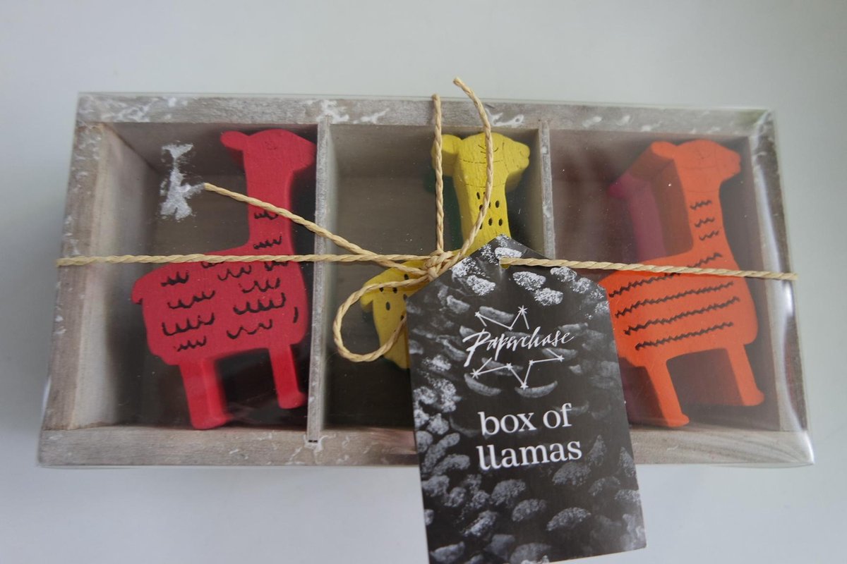 Kerst - Houten lama's