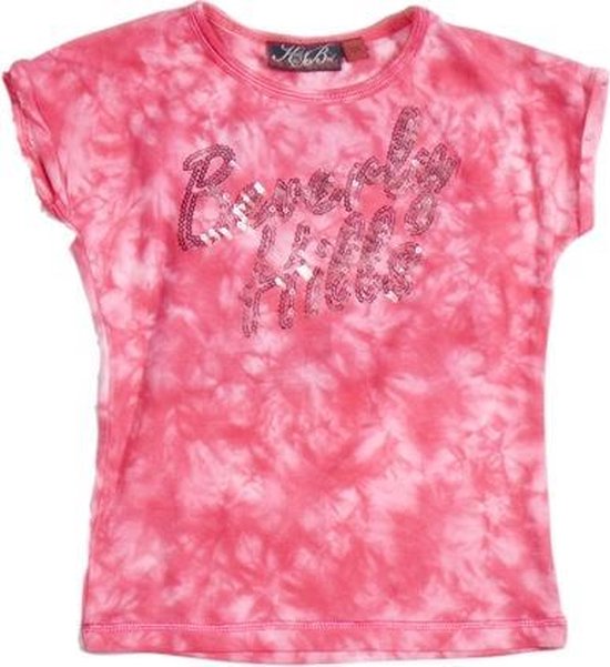 Knot so Bad-meisjes-t-shirt-kleur: roze met pailletten-maat 92 | bol.com