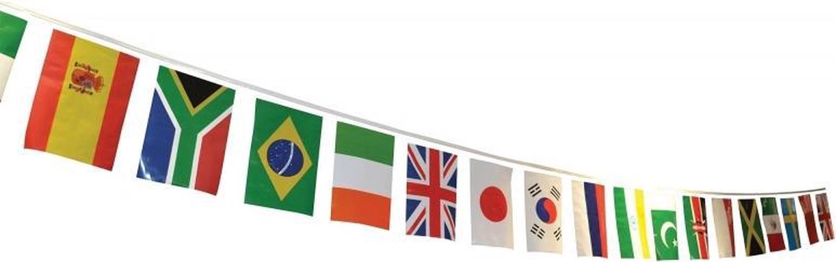 Bedenk Traditioneel Intentie Internationale vlaggenlijn 7 meter - Wereld landen vlag - Wereldvlag - Landen  vlaggetjes | bol.com