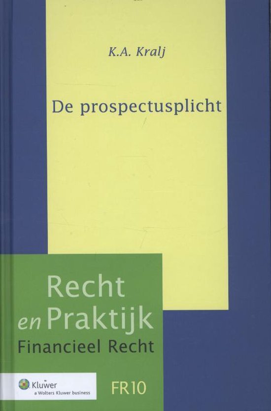 Recht en praktijk financieel recht FR10 - De prospectusplich ... - cover