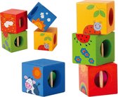 Cube de découverte du Classic World avec puzzle animal - Bois