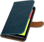 Blauw Pull-Up PU booktype wallet hoesje voor LG V20