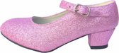 Spaanse prinsessen schoenen roze glitter maat 33 (binnenmaat 21 cm) bij jurk