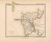 Historische kaart, plattegrond van gemeente Kampen in Overijssel uit 1867 door Kuyper van Kaartcadeau.com
