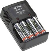 Dorr Universele Batterijoplader - 4 x 2100 mAh - Voor AA/ AAA/ 9V Batterijen