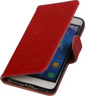 Etui portefeuille rouge Pull-Up PU Booktype pour LG G5