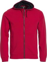 Clique Classic Hoody FZ Rood maat L