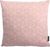 Geometric Light Pink Kussenhoes | Katoen / Polyester | 45 x 45 cm | Roze