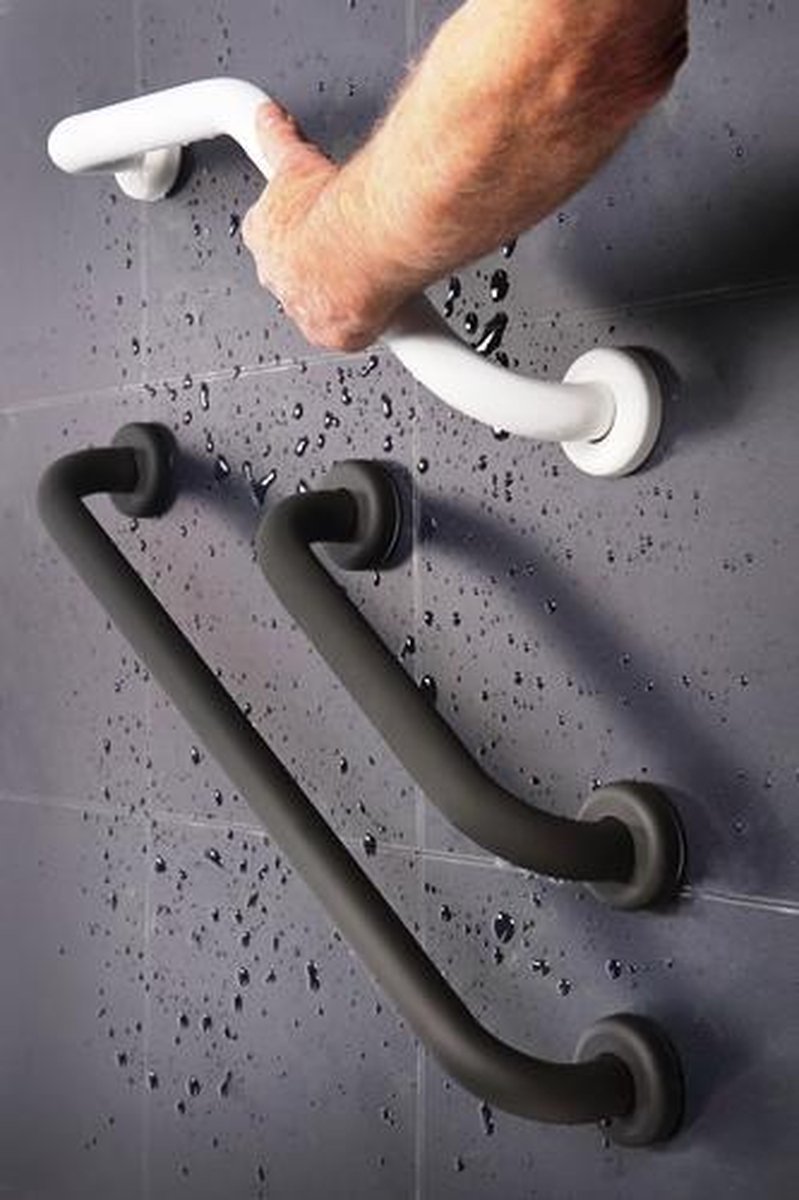 Wandbeugel in staal & antislip - 60 cm - Antraciet (donker grijs) - Adhome