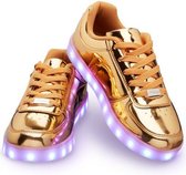 Schoenen met lichtjes - Lichtgevende led schoenen - Goud - Maat 45