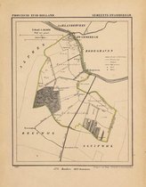 Historische kaart, plattegrond van gemeente Zwammerdam in Zuid Holland uit 1867 door Kuyper van Kaartcadeau.com