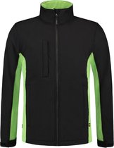 Tricorp Soft Shell Jack Bi-Color - Workwear - 402002 - Zwart / Lime - maat 5XL