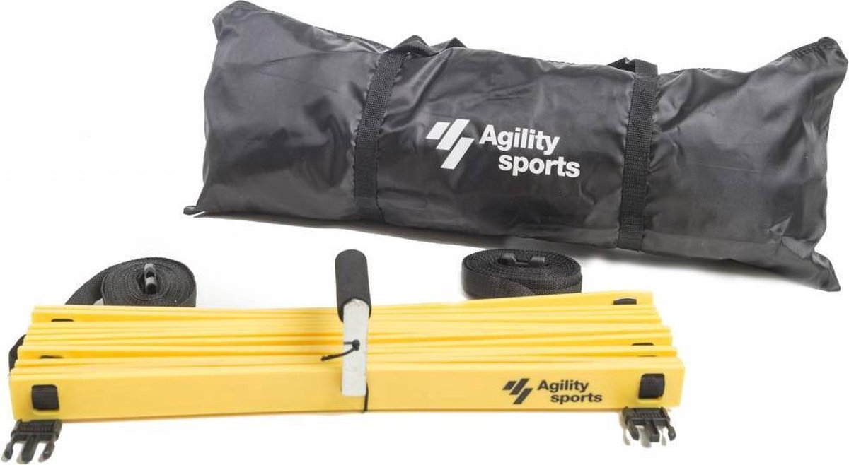 Agility Sports Loopladder 6 Meter Zwart/geel