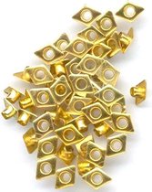 Eyelets Diamond - 400 Stuks - 6mm – Goudkleurig - Leuke hechtingen te gebruiken bij kaartenmaken, scrapbooking en andere creatieve hobbies